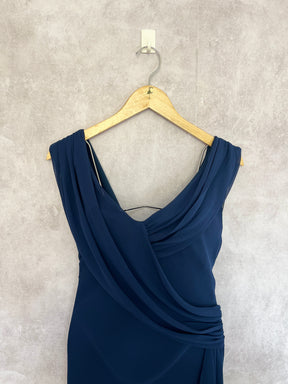 Vestido mídi em chiffon