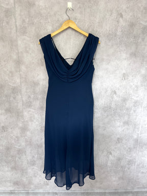 Vestido mídi em chiffon